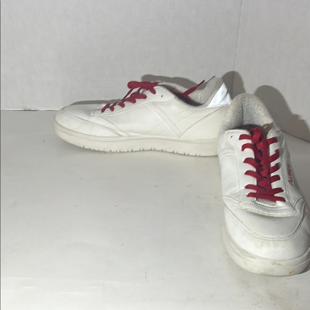 White NASA Sneakers with Red Laces - Picture 6 of 11